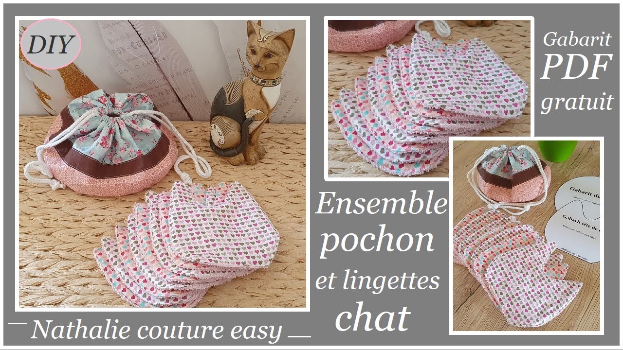 Petits pochons avec 8 lingettes démaquillantes