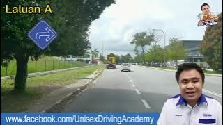 Cuba bagi anda senang lulus Ujian Jalan Raya - Laluan A di Unisex Driving Academy