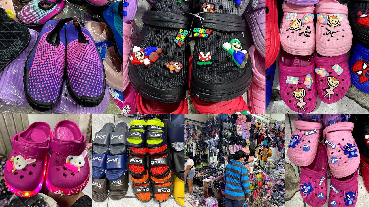 SANDALIAS POR $20 PESOS al Mayoreo | Crocs, Zapatos Acuáticos, Huaraches, Chanclas | Cerca de Tepito
