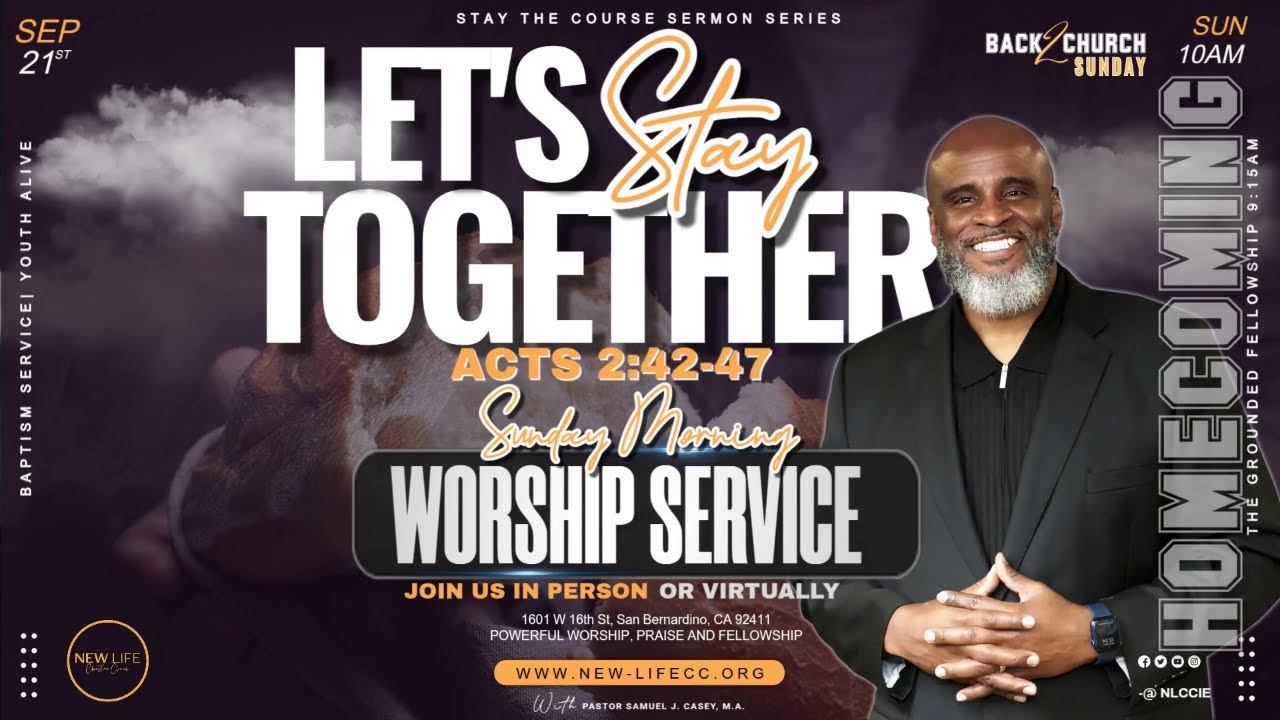 Welcome to New Life's Back to Church Sunday Worship & Celebration ...