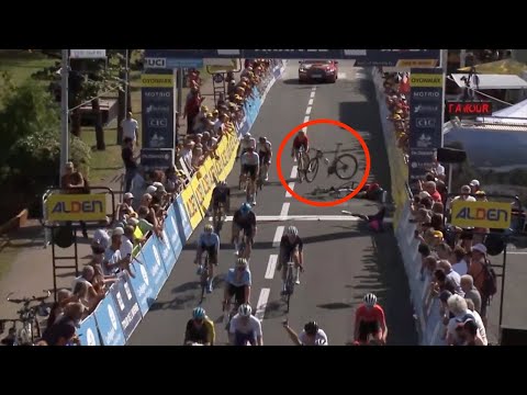 Un vélo en mode boule de bowling et c'est la chute à l'arrivée de la 6e étape du Tour de l'Avenir
