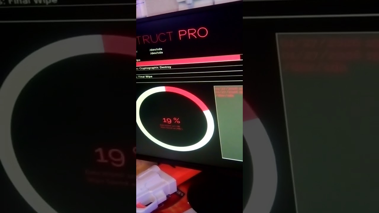 Solid state hard drive erase