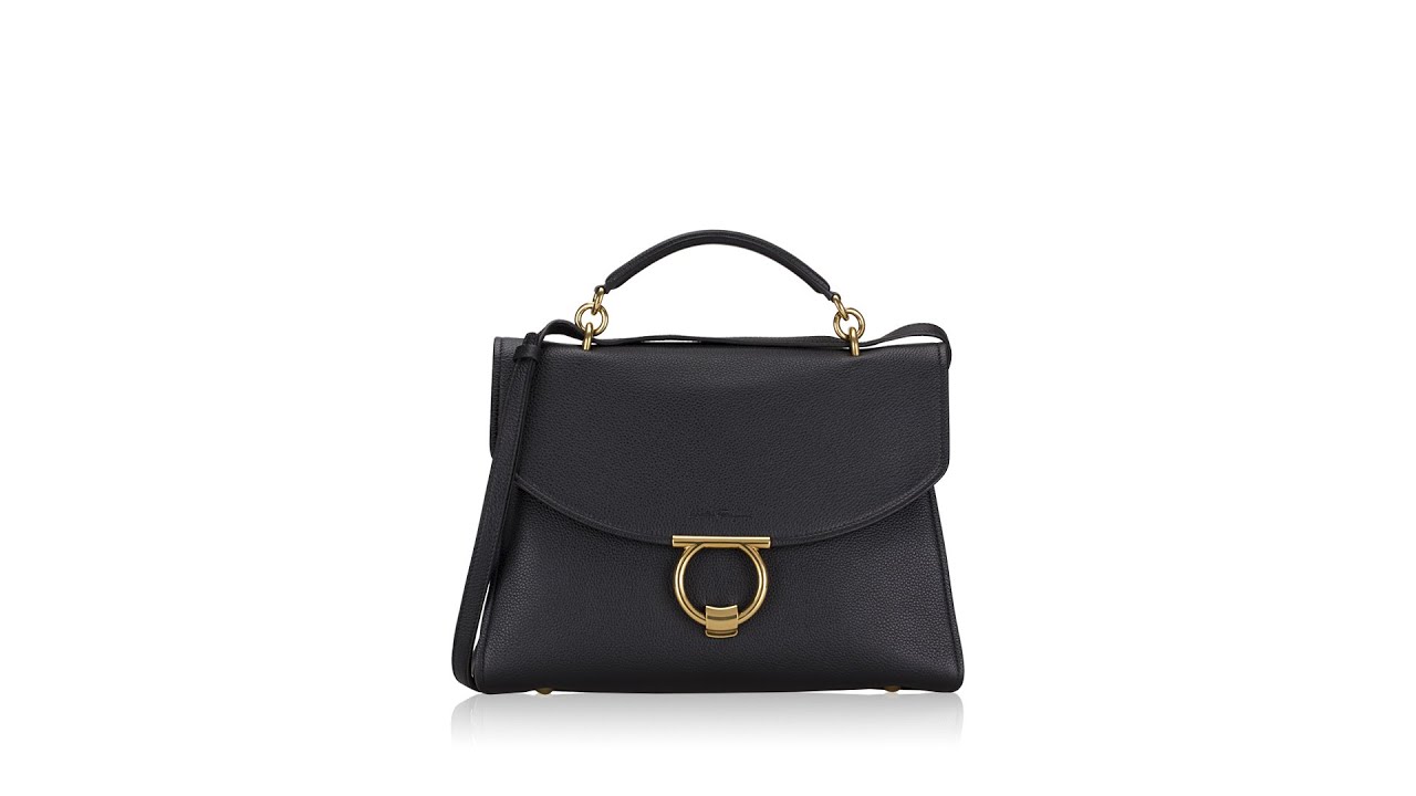 Salvatore Ferragamo Margot Leather Top Handle Bag