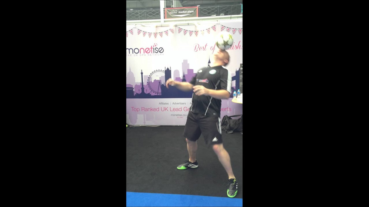 Dan Magness World Record Holding Football Freestyler performing with Monetise - The UK CPA Network