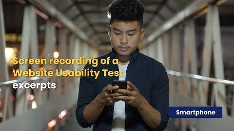 Screen Recording Excerpt from a Live Website Usability Test on Smartphone