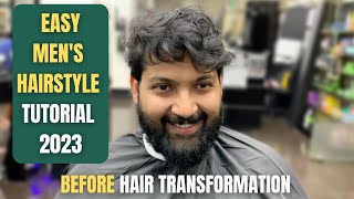 EASY MEN'S HAIRSTYLE ★ HAIRCUT TRANSFORMATION TUTORIAL | CELEBRITY HAIRSTYLE 🤩