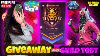 BD NEHA GAMER | REDEEM CODE GIVEAWAY😍+GUILD TEST🔥| CUSTOM ROOM🤩| FF GIVEAWAY #freefiregiveaway