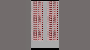 😍I LOVE YOU Program in c language || #shorts #coding