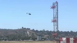 Robinson R44 N4007X Helicopter taking off from Torrance Airport 