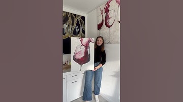 Do you prefer re or white wine? #painting #acrylicpainting #art #wine #artist #artlifestyle #wine