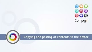 Copying and pasting content into the editor