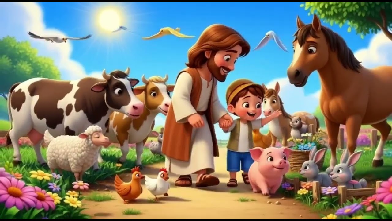 🐏🐄 Jesus Cuida de Tudo na Fazendinha 🌾🌻 | Música Infantil Cristã 2026