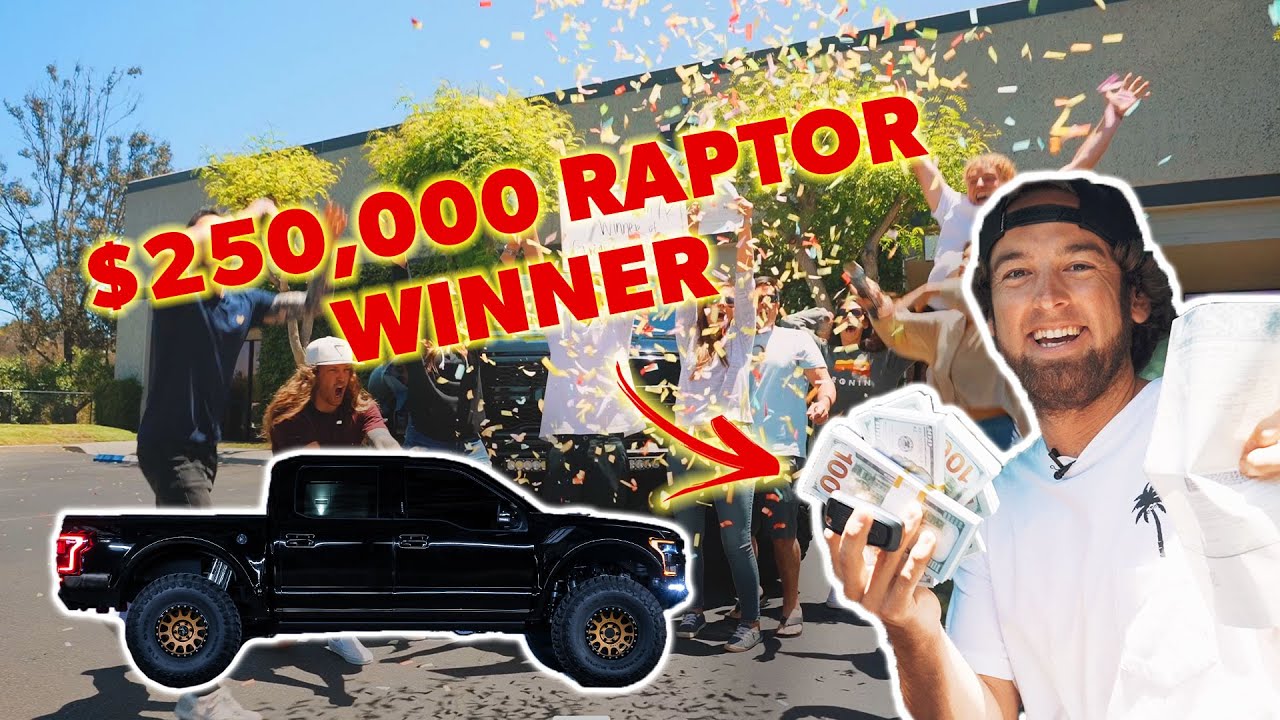 I can't believe we gave this away... ($250,000 Raptor)