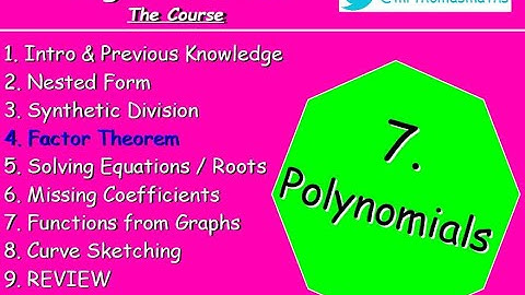 7.4 Polynomials 4. Factor Theorem (Factorising Fully) - Higher Maths Lessons - @MrThomasMaths SQA