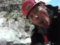 Lanzándose por la resbaladilla natural del cañón de Matacanes