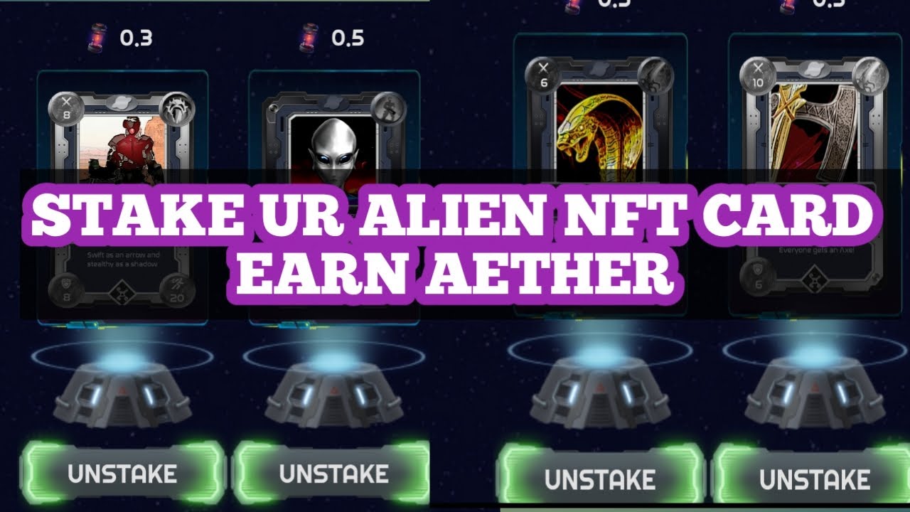 How to Stake Alien World Nft Card and Earn Aether YouTube