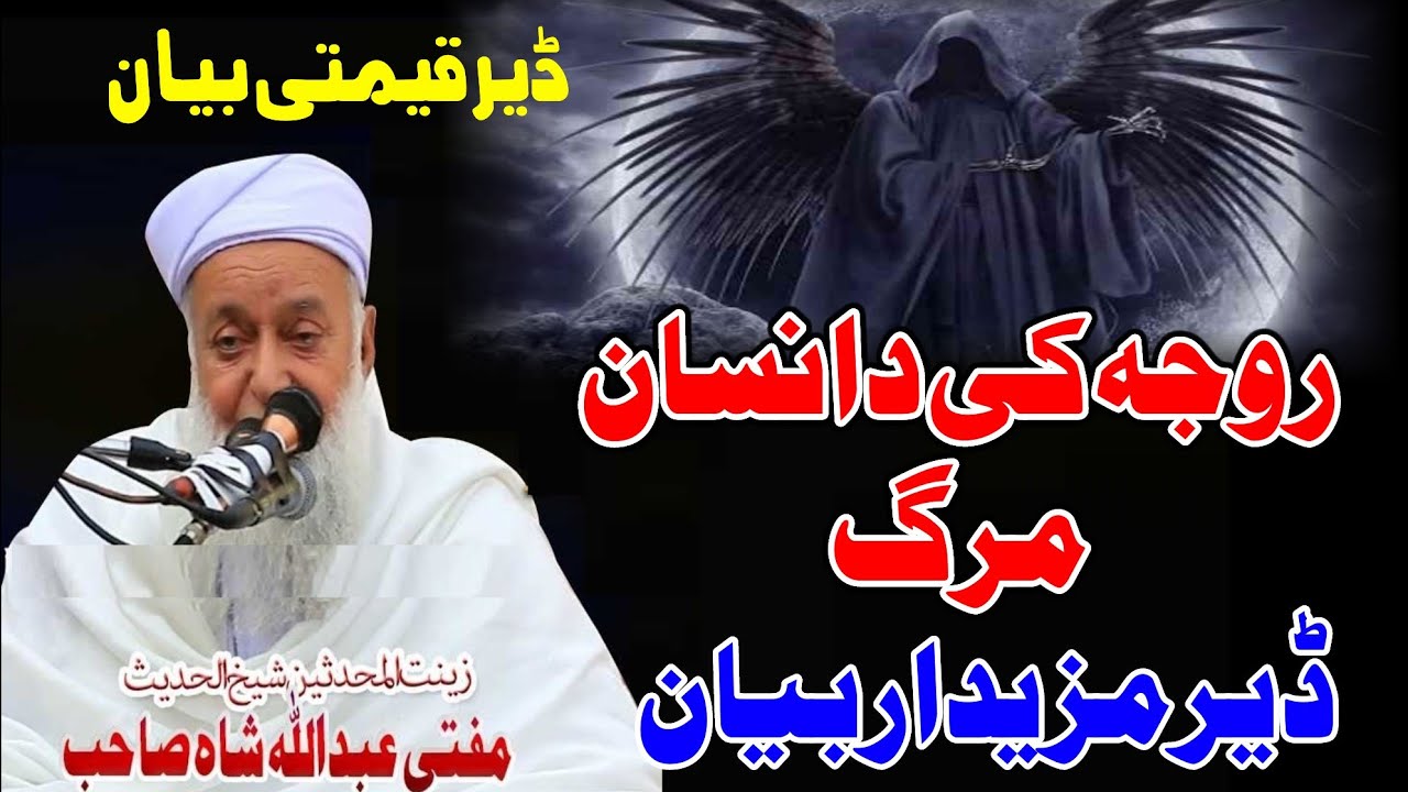 Pa Roja Ke Da Insan Marg By Molana Mufti Abdullah Shah Sahib New Bayan 2025 - روجہ کی د انسان مرگ
