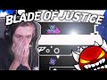 One of my favourite extremes  blade of justice 100  geometry dash