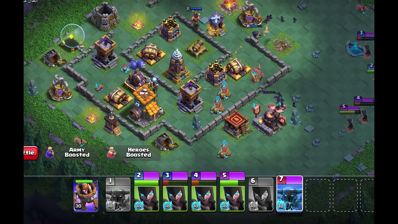 Builder base coc witch queen with bodyguard pekka part 3