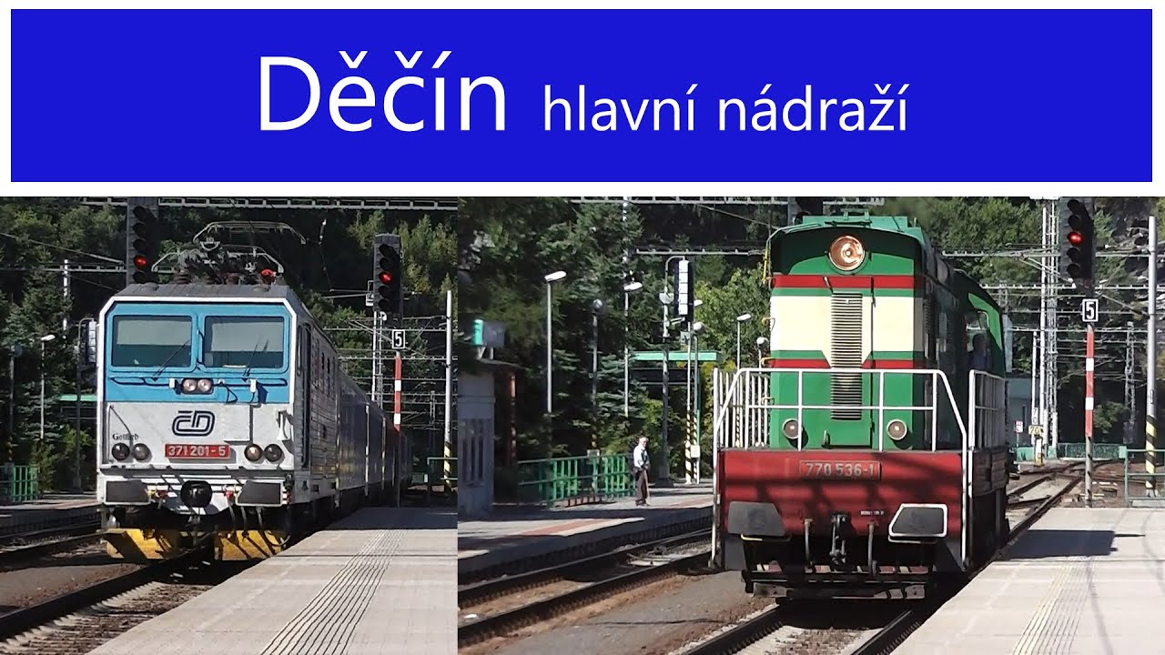 Vlaky Děčín hlavní nádraží - 21.7.2013 / Czech Trains Děčín Main Station
