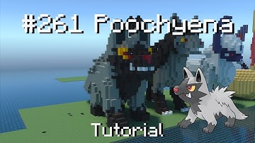 How to build a Pokémon Poochyena statue in Minecraft (Tutorial)