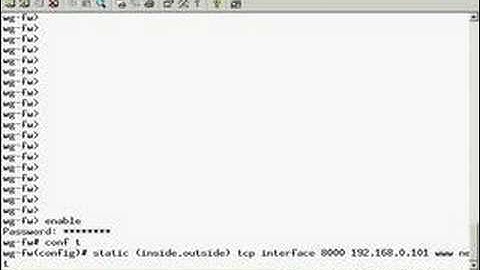 Cisco PIX Port Forwarding Configuration