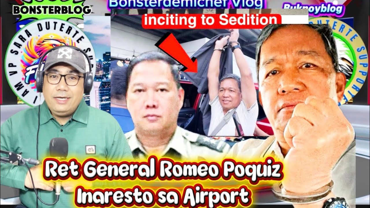 Retired General Romeo Poquiz Inaresto sa Airport? - YouTube