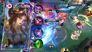 GAMEPLAY HARD GAME ZETIAN VS TOP GLOBAL FARAMIS ROAMER + TOP GLOBAL RUBY EXP LANE!! - Mobile Legends