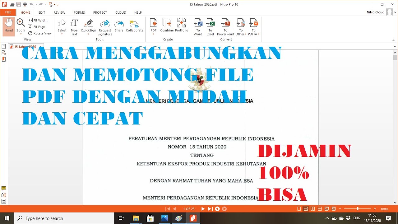 Tutorial Pdf Editor - Cara Memotong dan menggabungkan File Pdf - YouTube