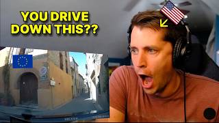 Celebrity American Impressed by European Driving NARROW roads! Wealth