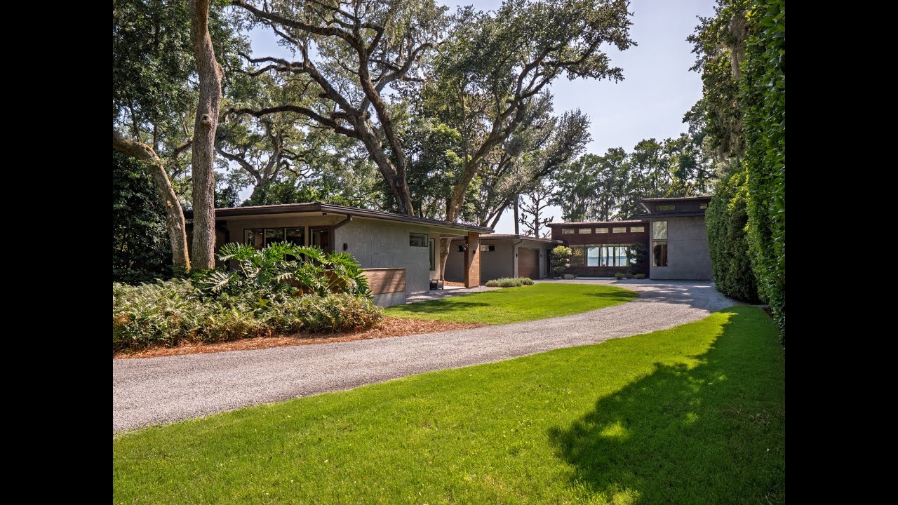 Luxury Modern Riverfront Estate with Private Guest House - YouTube