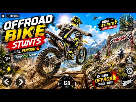 REAL OFFROAD BIKE STUNTS Part 2 🔥 Full Version Gameplay  Extreme Dirt Bike Challenge  Rider Pro Gam