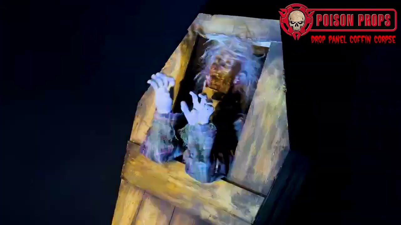 Drop Panel Coffin Corpse Halloween Animatronic by Poison Props