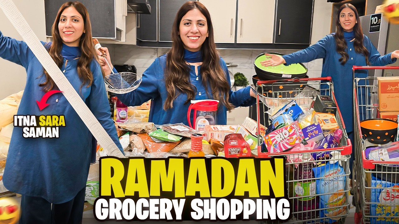 Ramadan Grocery Shopping 2026 For Kitchen With Amna Recipes l Iss Saal Kitna Bill Bana?