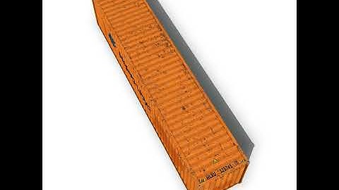 3D Model of 40ft Shipping Container - Hapag Lloyd Review