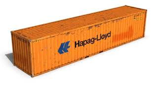 3D Model of 40ft Shipping Container - Hapag Lloyd Review