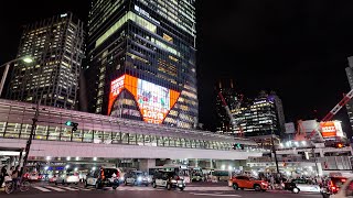 🇯🇵【4K】Tokyo Rainy Night Walk in Shibuya (東京散歩)Japan