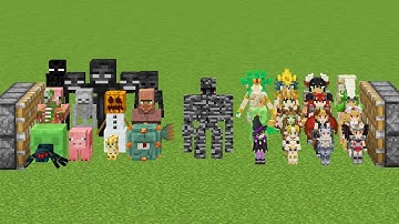 all minecraft mobs + bedrock golem + all grimoire of gaia mobs = ???
