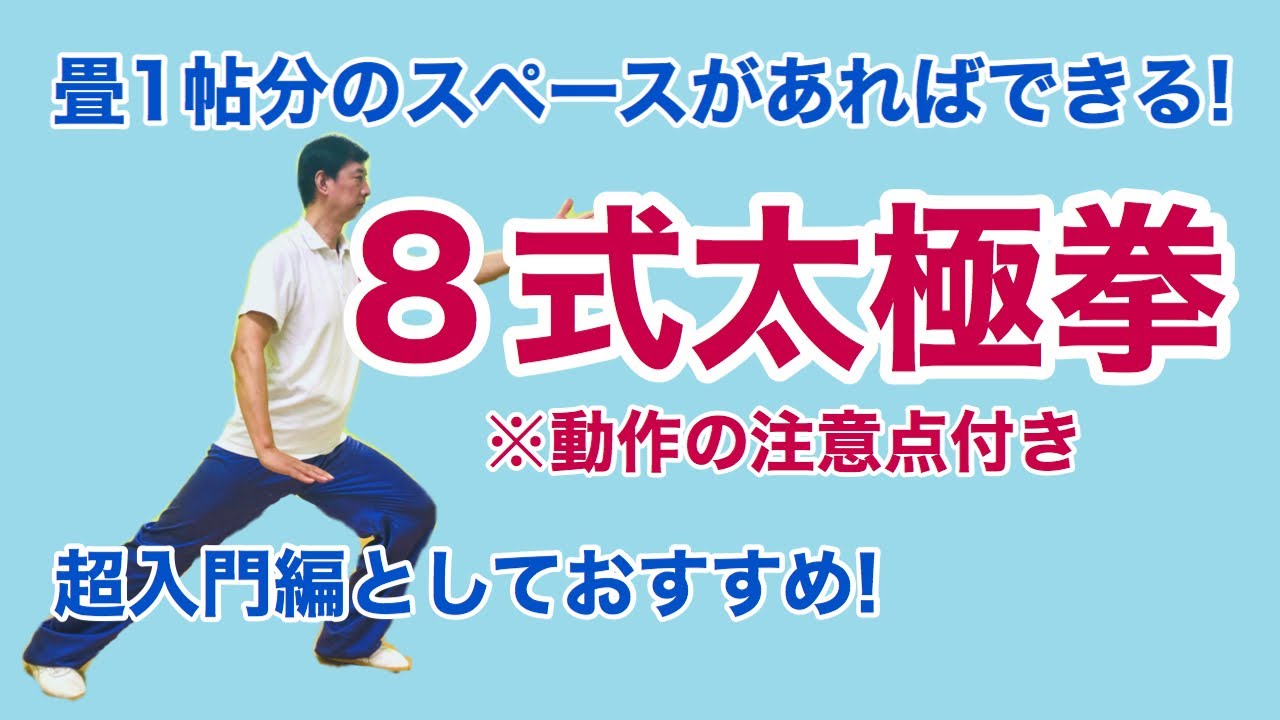 分解】8式太極拳 日本語版 正面 - YouTube