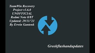 TeamWin Recovery Project v3.6.0 UNOFFICIAL Redmi Note 8/8T screenshot 3