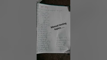 #manual testing topics #manual testing # manual testing classes