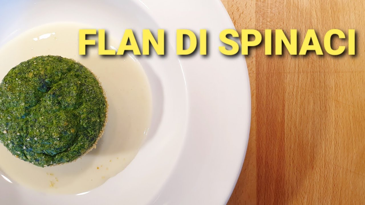 FLAN DI SPINACI - FONDUTA DI TALEGGIO *facile e veloce* ricetta vegetariana