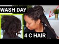 💦WASH DAY for 4B/4C HAIR 👏🏾 PREP FOR PROTECTIVE STYLE