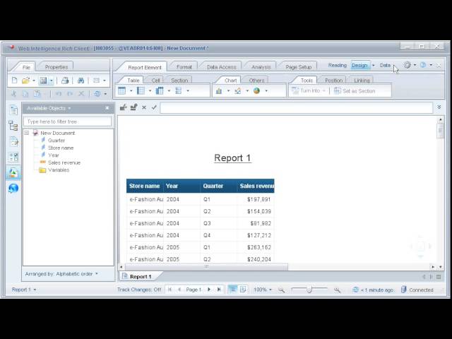 Run and save a query: SAP BusinessObjects Web Intelligence 4.0
