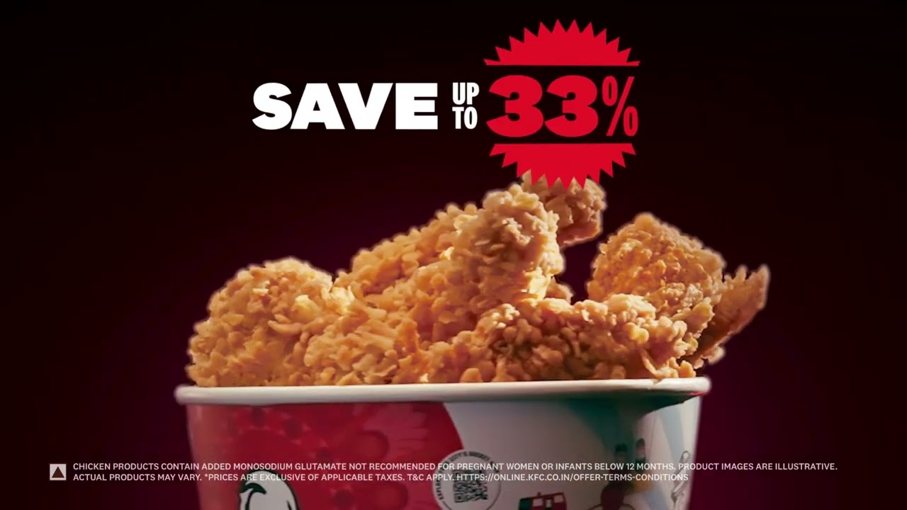 kfc menu bucket prices in rupees