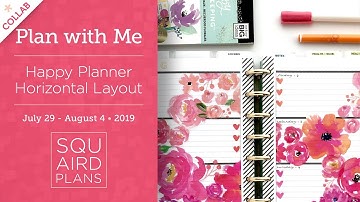 *COLLAB* Floral Explosion Spread :: Plan with Me :: Happy Planner Horizontal Layout (#10 Simplified)