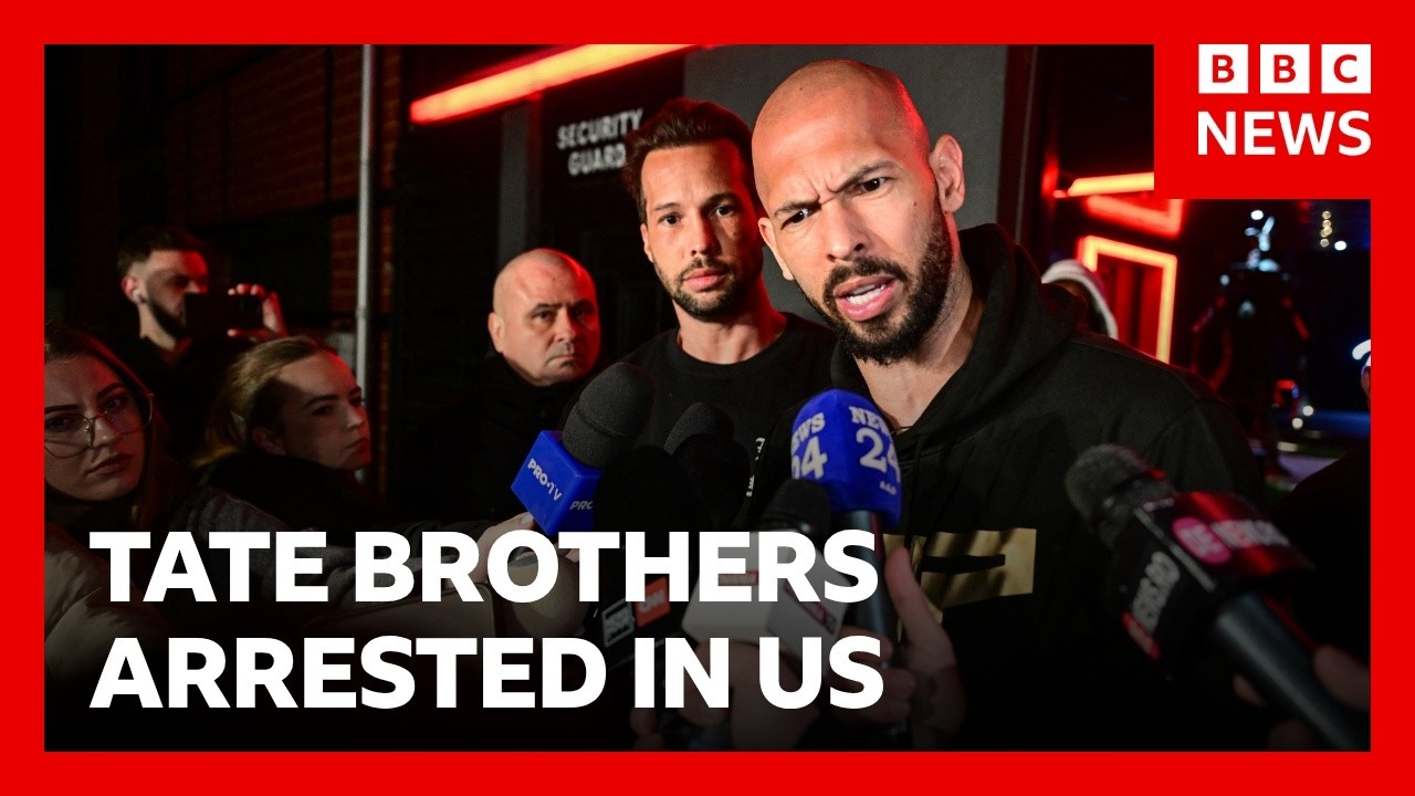 Andrew and Tristan Tate arrested in US over new UK charges | BBC News Andrew and Tristan Tate arrested in US over new UK charges | BBC News