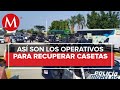 Operativos para recuperar casetas de cobro en Morelos