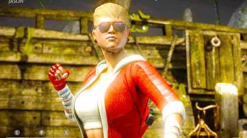 Mortal Kombat XL - Santa Girl Cassie Cage PC Mod Performs Intro Dialogues Vs All Characters