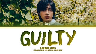 TAEMIN 'Guilty' Lyrics (태민 Guilty 가사) (Color Coded Lyrics) Resimi